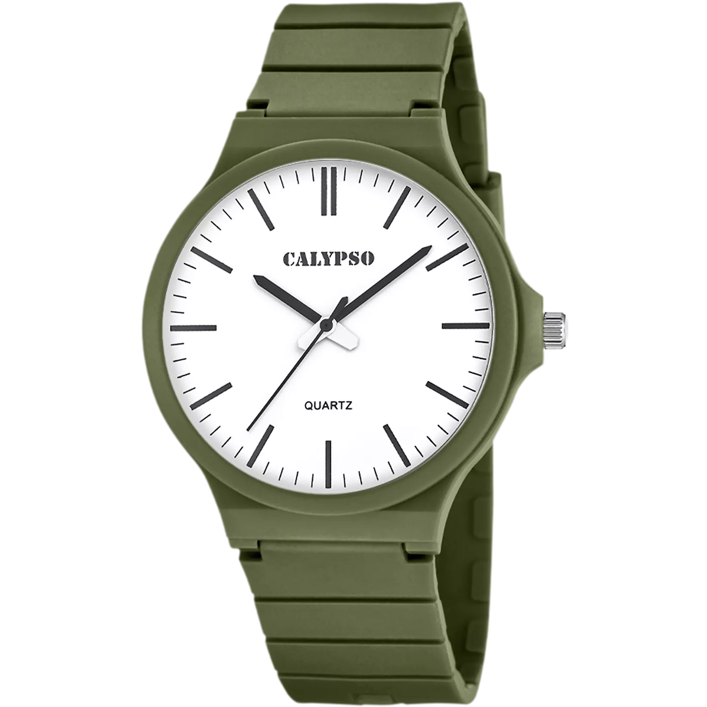 Orologio CALYPSO  Uomo Solo Tempo Cinturino Gomma Verde Militare _K5879-2
