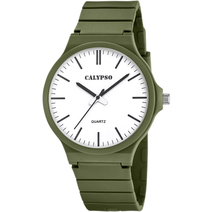 Orologio CALYPSO  Uomo Solo Tempo Cinturino Gomma Verde Militare _K5879-2