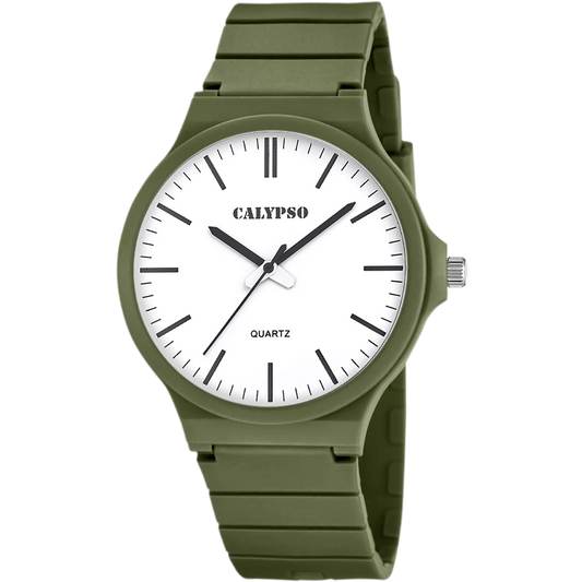 CALYPSO Herren Analog-Digital Uhr mit Polycarbonatgehäuse und blauem Armband _K5854-1 