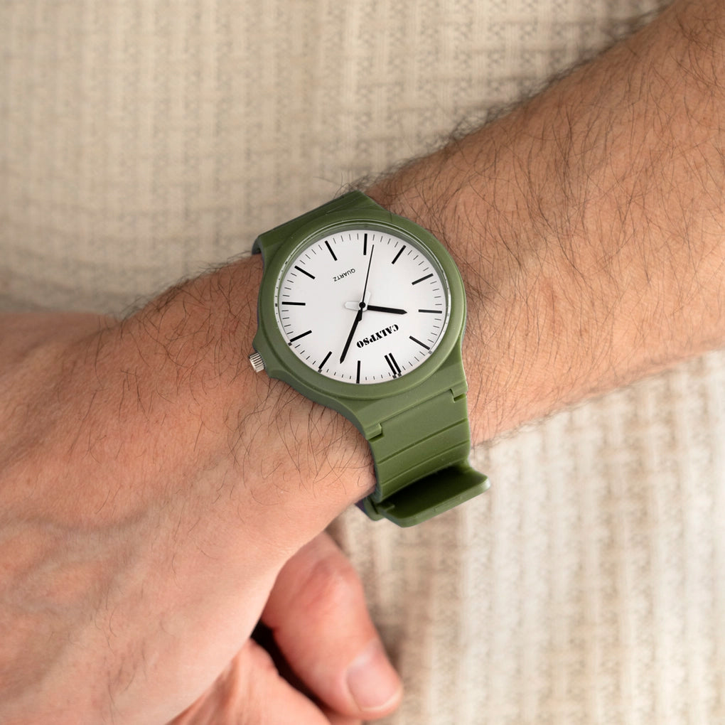 Orologio CALYPSO  Uomo Solo Tempo Cinturino Gomma Verde Militare _K5879-2