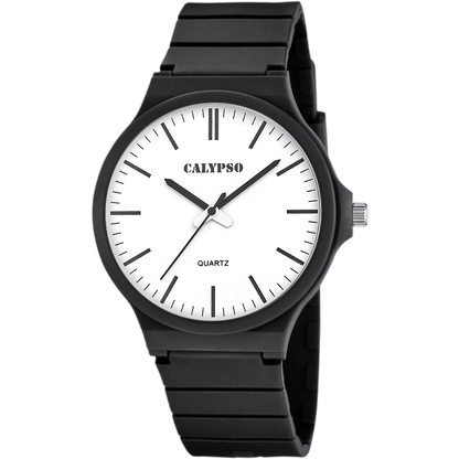 CALYPSO Herren Analog-Digital Uhr mit Polycarbonatgehäuse und blauem Armband _K5854-1 