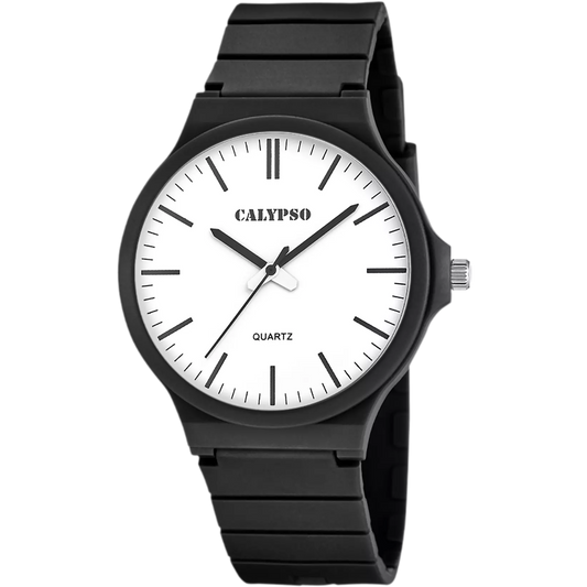 CALYPSO Herren Analog-Digital Uhr mit Polycarbonatgehäuse und blauem Armband _K5854-1 