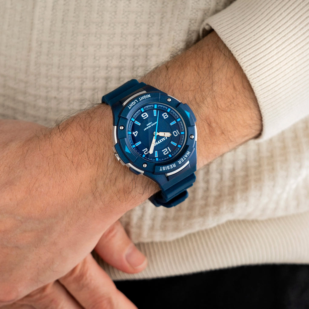 CALYPSO Herren Analog-Digital Uhr mit Polycarbonatgehäuse und blauem Armband _K5854-1 