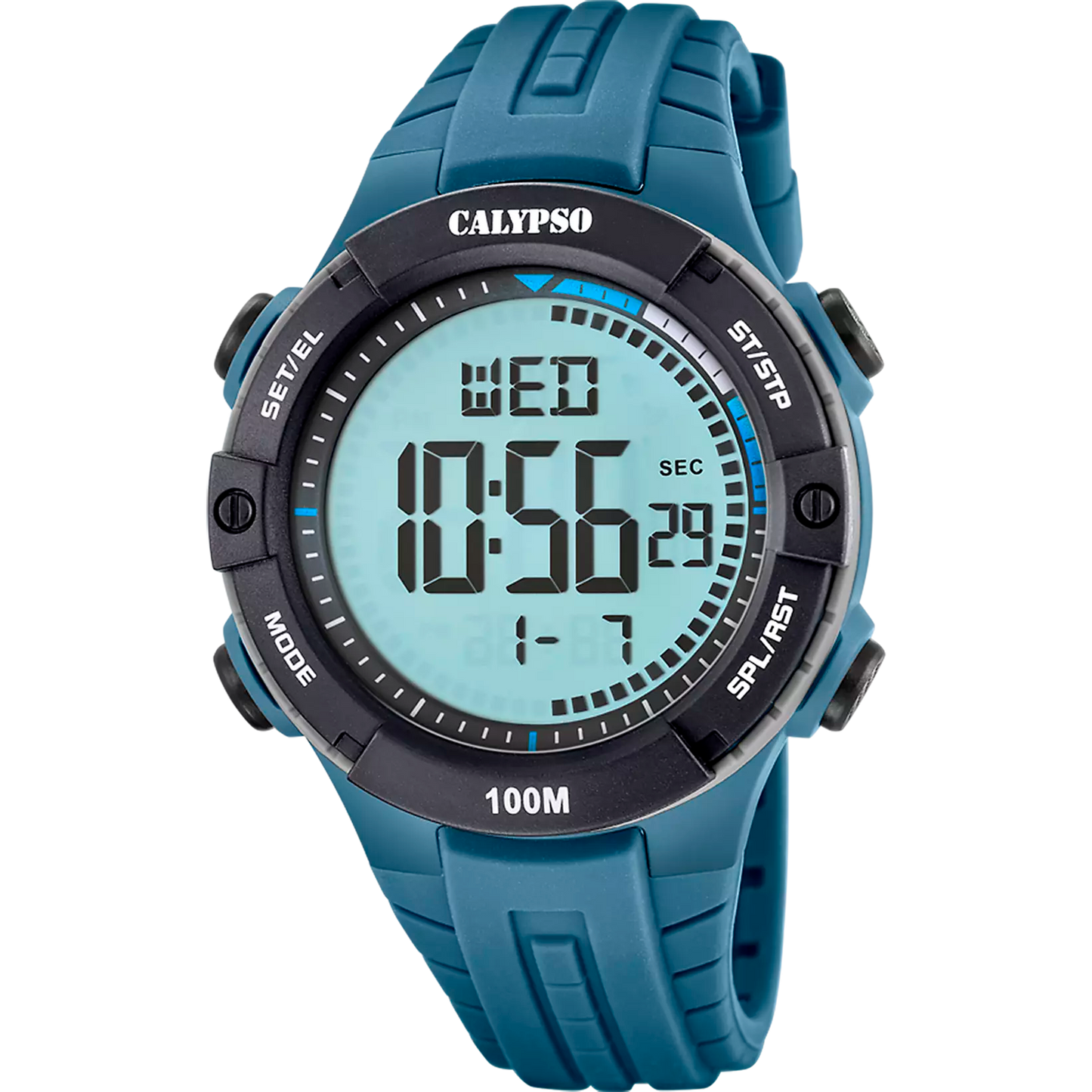 Orologio CALYPSO Flash Time Uomo Digitale Gomma Azzurro _K5884-1