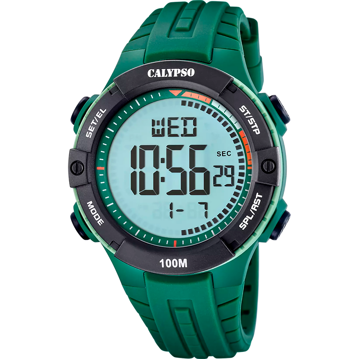 CALYPSO Herren Analog-Digital Uhr mit Polycarbonatgehäuse und blauem Armband _K5854-1 