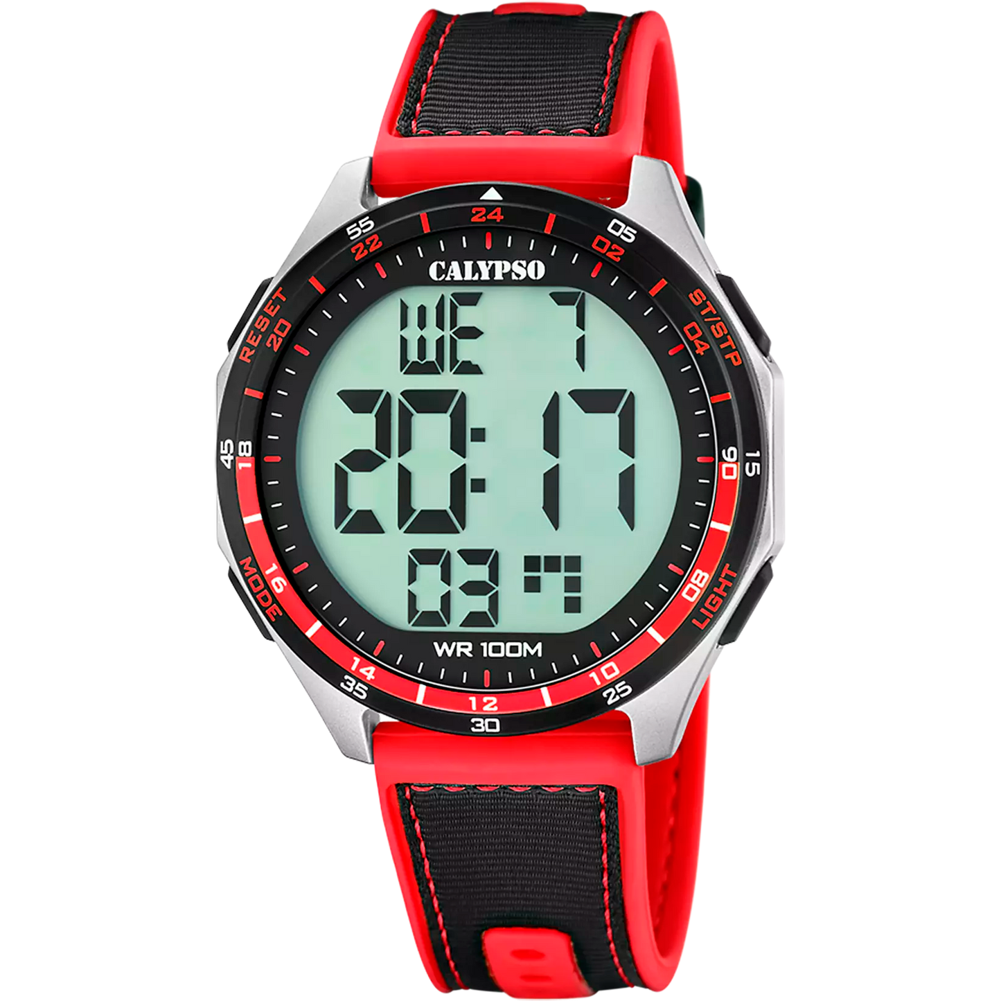 CALYPSO Herren Analog-Digital Uhr mit Polycarbonatgehäuse und blauem Armband _K5854-1 
