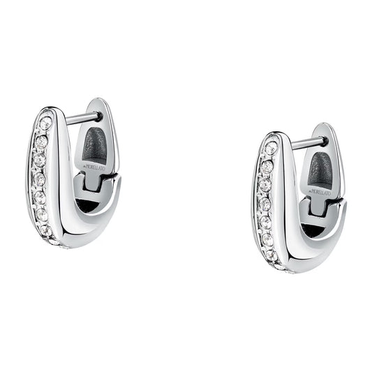 Orecchini Morellato Creole Donna Acciaio Silver Cristalli _SAUP19