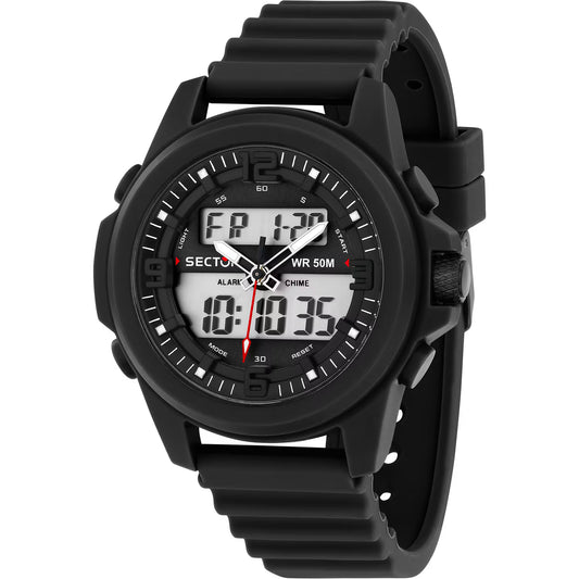 Orologio Sector Ex 48 Uomo Analogico-Digitale Cinturino Plastica Nero _R3251302001