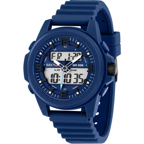 Orologio Sector Ex 48 Uomo Analogico-Digitale Cinturino Plastica Blu _R3251302003