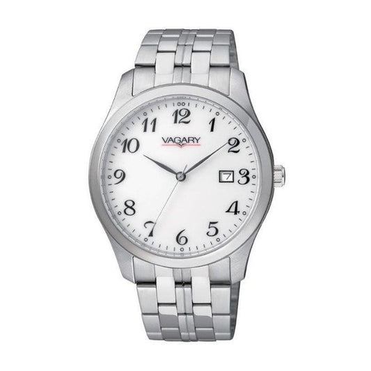 Orologio Vagary by Citizen Uomo Acciaio Quadrante Bianco ind. Data _IH5-015-13