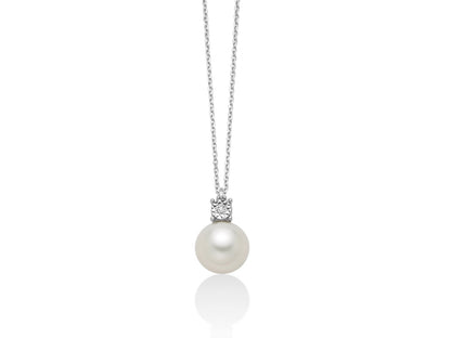 Collana Miluna Donna Oro Bianco 750 Perla e Diamanti _PCL6666