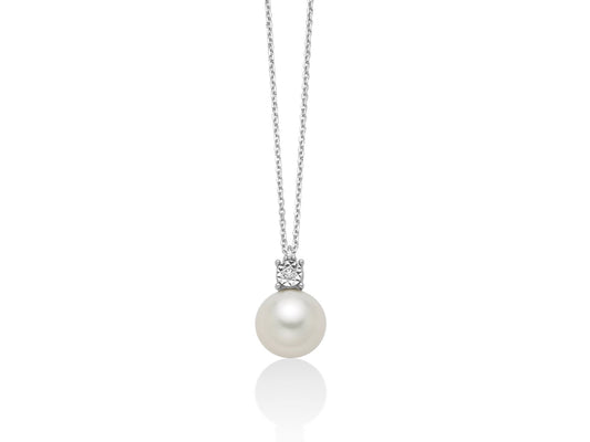 Collana Miluna Donna Oro Bianco 750 Perla e Diamanti _PCL6666