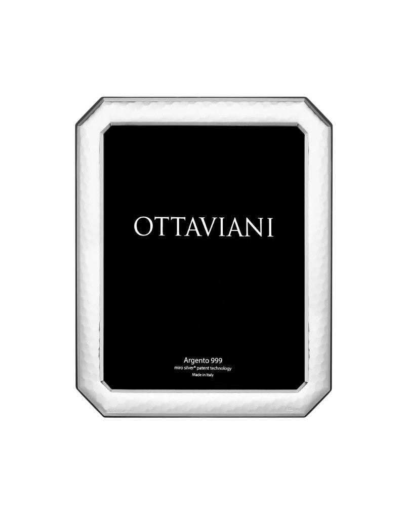 Ottaviani Portafoto Ottagonale Martellata Argento 999 _1043