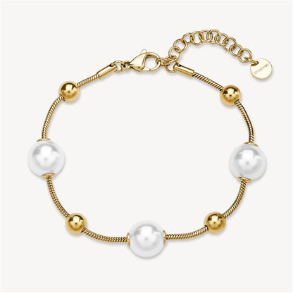 Brosway Bracciale Perfect Donna Acciaio Gold Perle e Sfere _BPC57