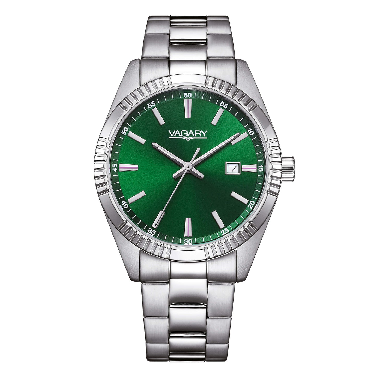 Orologio Vagary by Citizen Uomo Acciaio Timeless Quadrante Verde _IB9-115-41