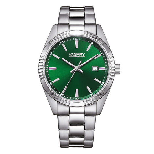 Orologio Vagary by Citizen Uomo Acciaio Timeless Quadrante Verde _IB9-115-41