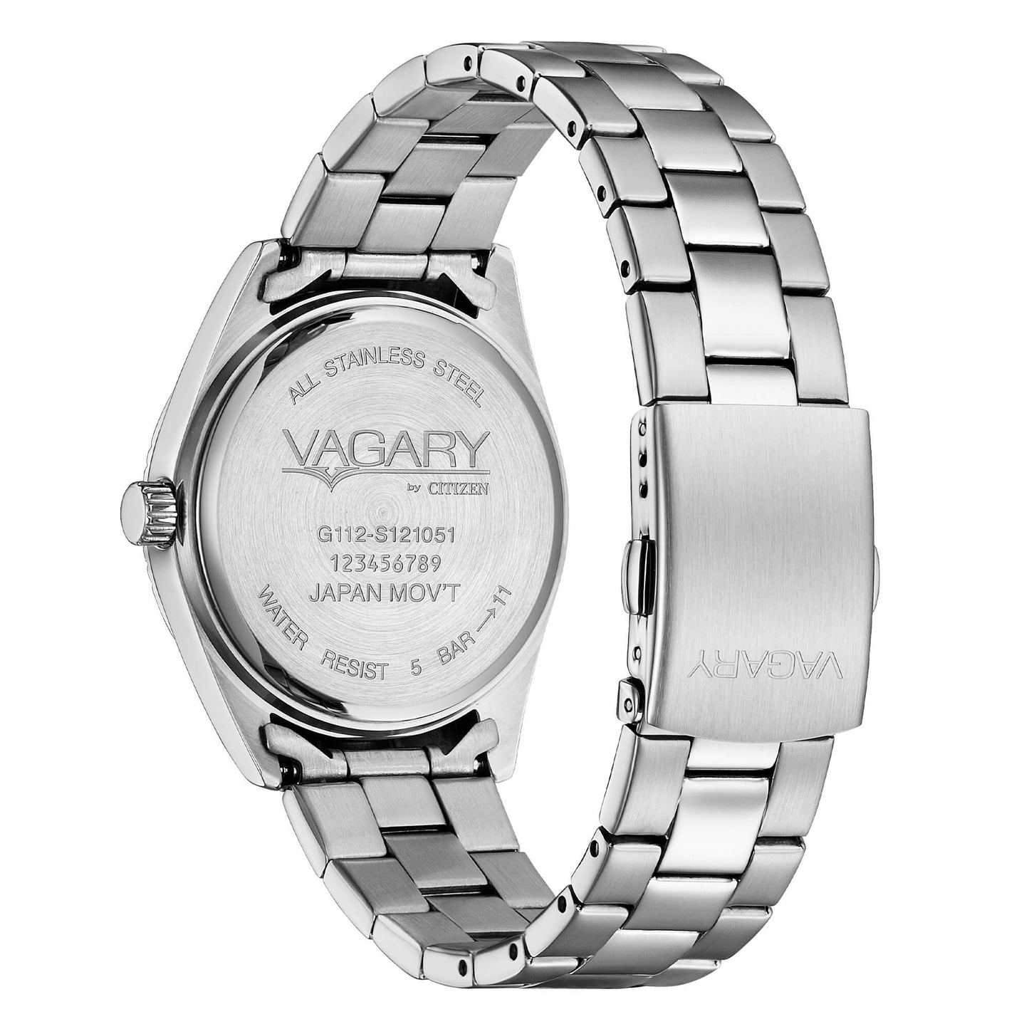 Orologio Vagary by Citizen Uomo Acciaio Timeless Quadrante Nero _IB9-115-63