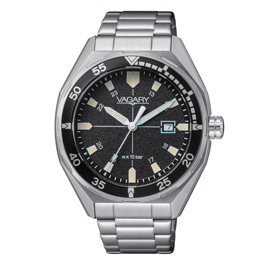 Orologio Vagary by Citizen Aqua39 Uomo Acciaio Nero _IB9-417-51