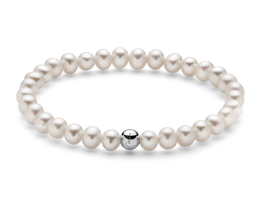 Bracciale Donna Perle Naturali con boule in argento Miluna PBR3034