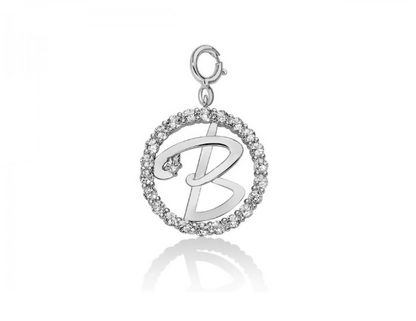 „B“ Anhänger Damen MILUNA White Topaz Letters Kollektion – PFD857-B