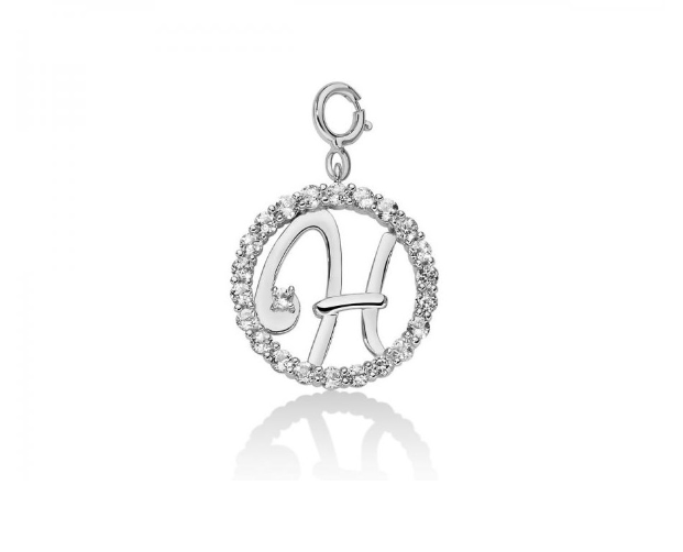 „H“-Anhänger für Damen, MILUNA White Topaz Letters-Kollektion – PFD857-H