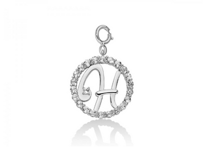 „H“-Anhänger für Damen, MILUNA White Topaz Letters-Kollektion – PFD857-H