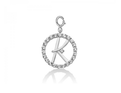 „K“-Anhänger für Damen, MILUNA White Topaz Letters-Kollektion – PFD857-K