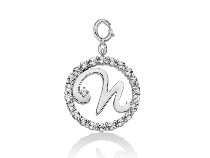 „N“-Anhänger für Damen, MILUNA White Topaz Letters-Kollektion – PFD857-N