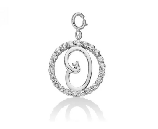 „O“-Anhänger für Damen, MILUNA White Topaz Letters-Kollektion – PFD857-O