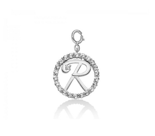 „R“-Anhänger für Damen, MILUNA White Topaz Letters-Kollektion – PFD857-R