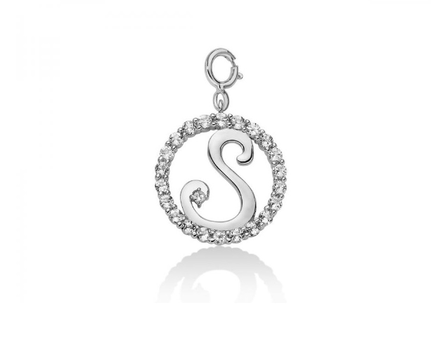 „S“-Anhänger für Damen, MILUNA White Topaz Letters-Kollektion – PFD857-S