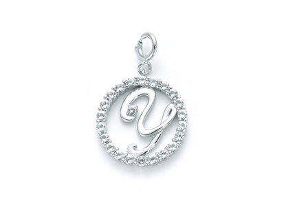 „Y“-Anhänger für Damen, MILUNA White Topaz Letters-Kollektion – PFD857-Y